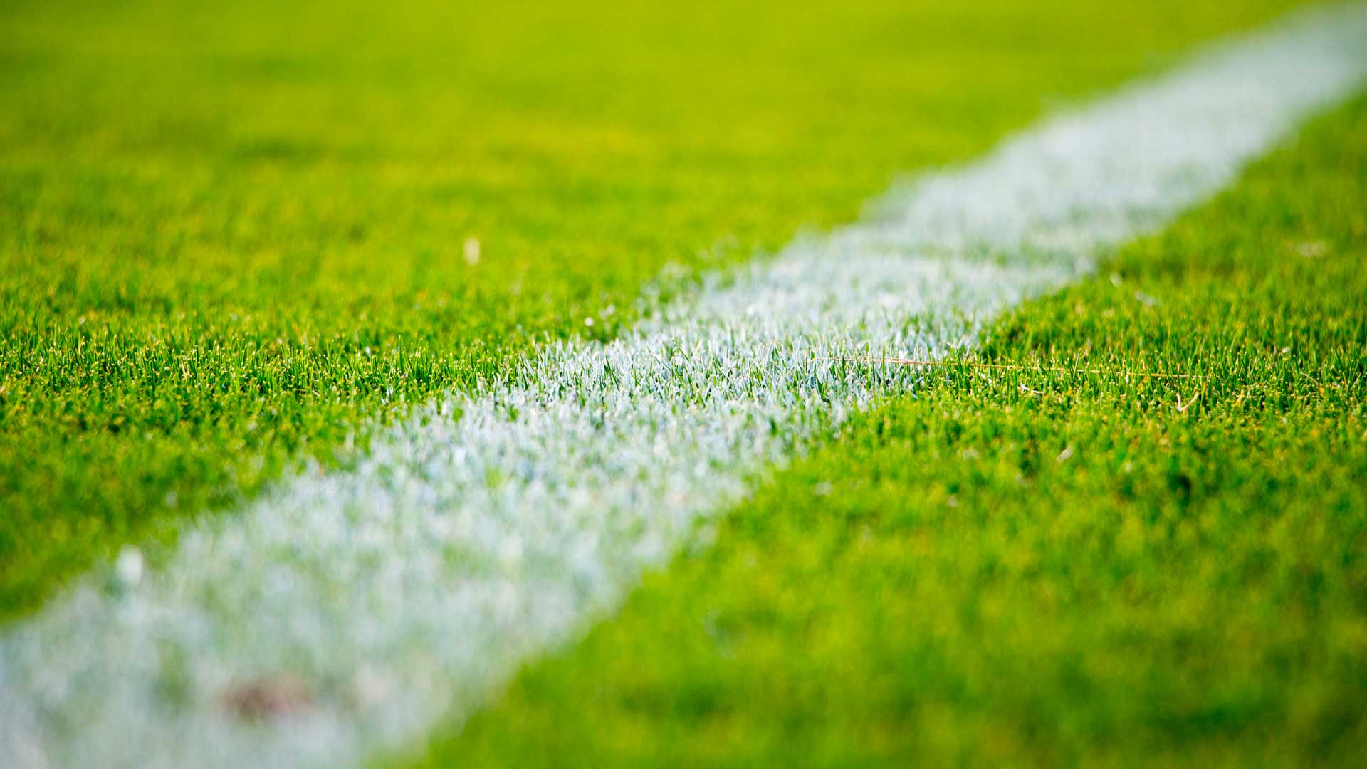 closeup of a football goal line